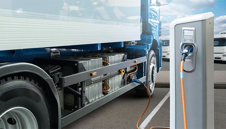 Recharge d’un camion électrique
